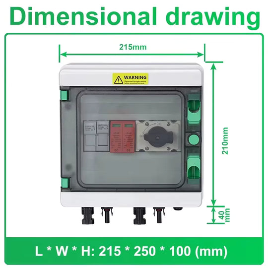 coffret protection DC 1 string 25A/1000V