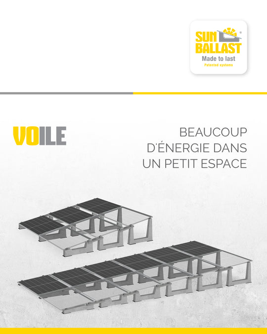 Système de montage Sun Ballast Voile à 11° – Toiture plate